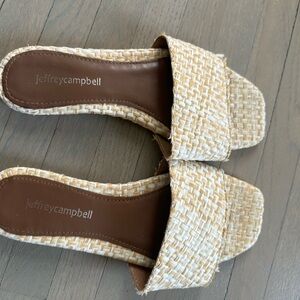 Jeffrey Campbell Women's Cream Woven Sandals